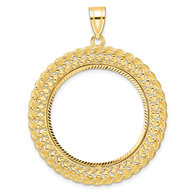 27 mm 14k Yellow Gold coin bezel for 27 mm Coin