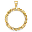 27 mm 14k Yellow Gold coin bezel for 27 mm Coin