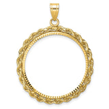 27 mm 14k Yellow Gold coin bezel for 27 mm Coin