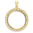27 mm 14k Yellow Gold coin bezel for 27 mm Coin