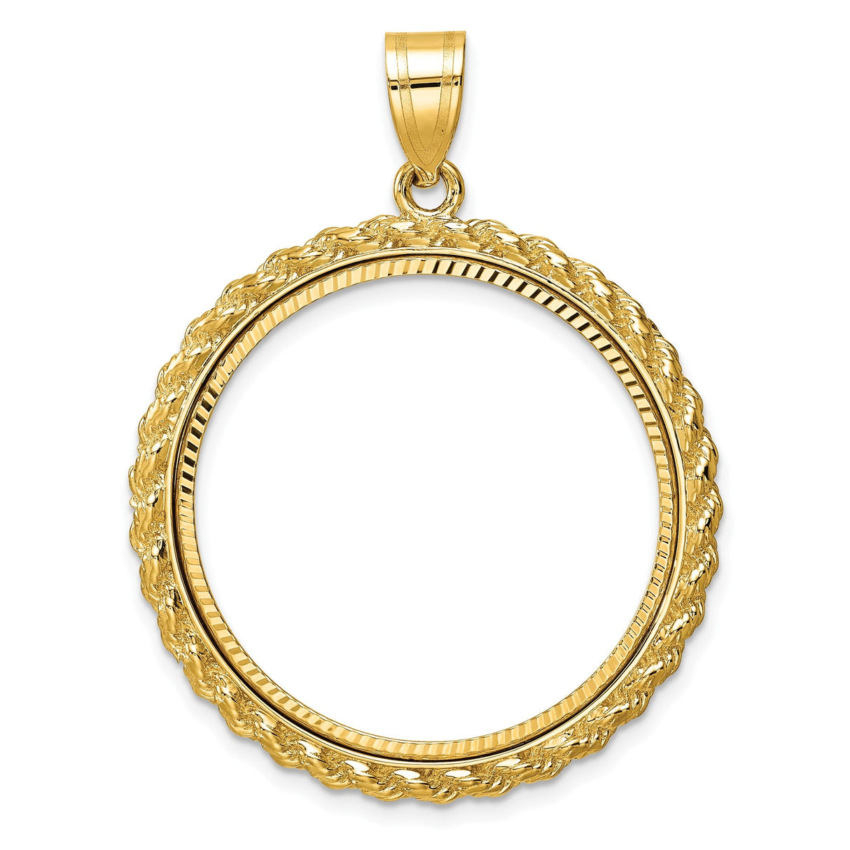 27 mm 10k Yellow Gold coin bezel for 27 mm Coin