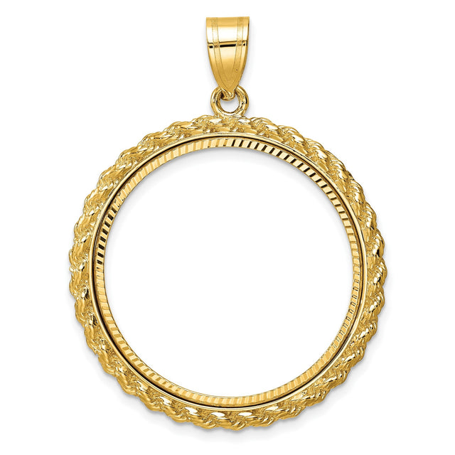 27 mm 10k Yellow Gold coin bezel for 27 mm Coin