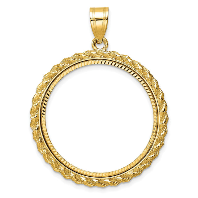 27 mm 14k Yellow Gold coin bezel for 27 mm Coin