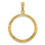 27 mm 14k Yellow Gold coin bezel for 27 mm Coin — additional image