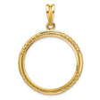 27 mm 14k Yellow Gold coin bezel for 27 mm Coin