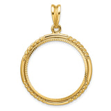 27 mm 14k Yellow Gold coin bezel for 27 mm Coin