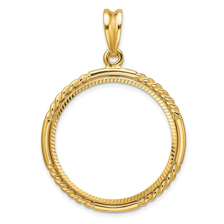 27 mm 14k Yellow Gold coin bezel for 27 mm Coin