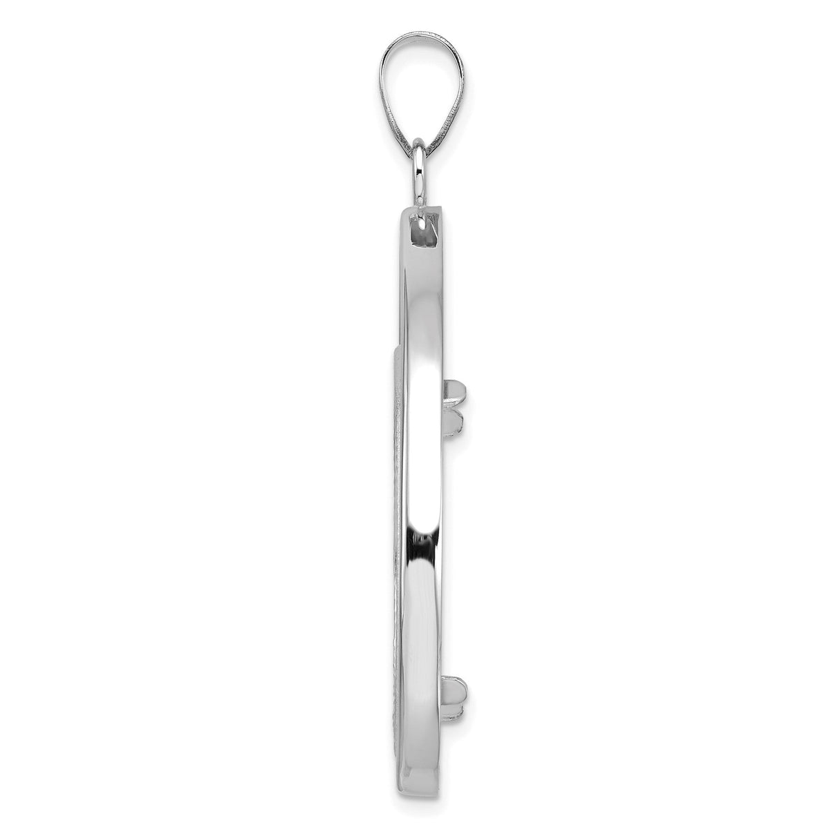 27 mm 14k White Gold coin bezel for 27 mm Coin — alternate view