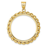 27 mm 14k Yellow Gold coin bezel for 27 mm Coin — additional image