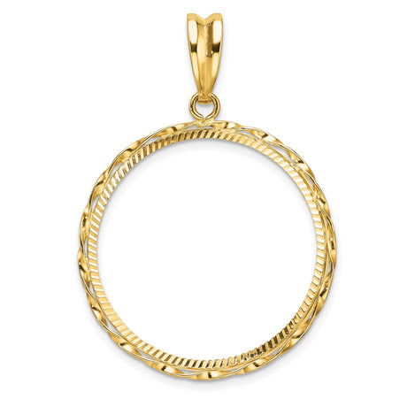 27 mm 14k Yellow Gold coin bezel for 27 mm Coin