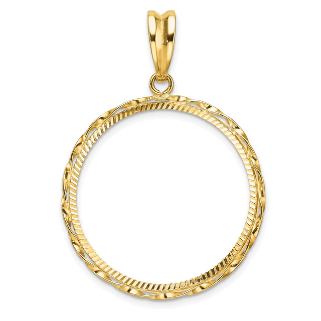 27 mm 14k Yellow Gold coin bezel for 27 mm Coin