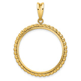 27 mm 14k Yellow Gold coin bezel for 27 mm Coin