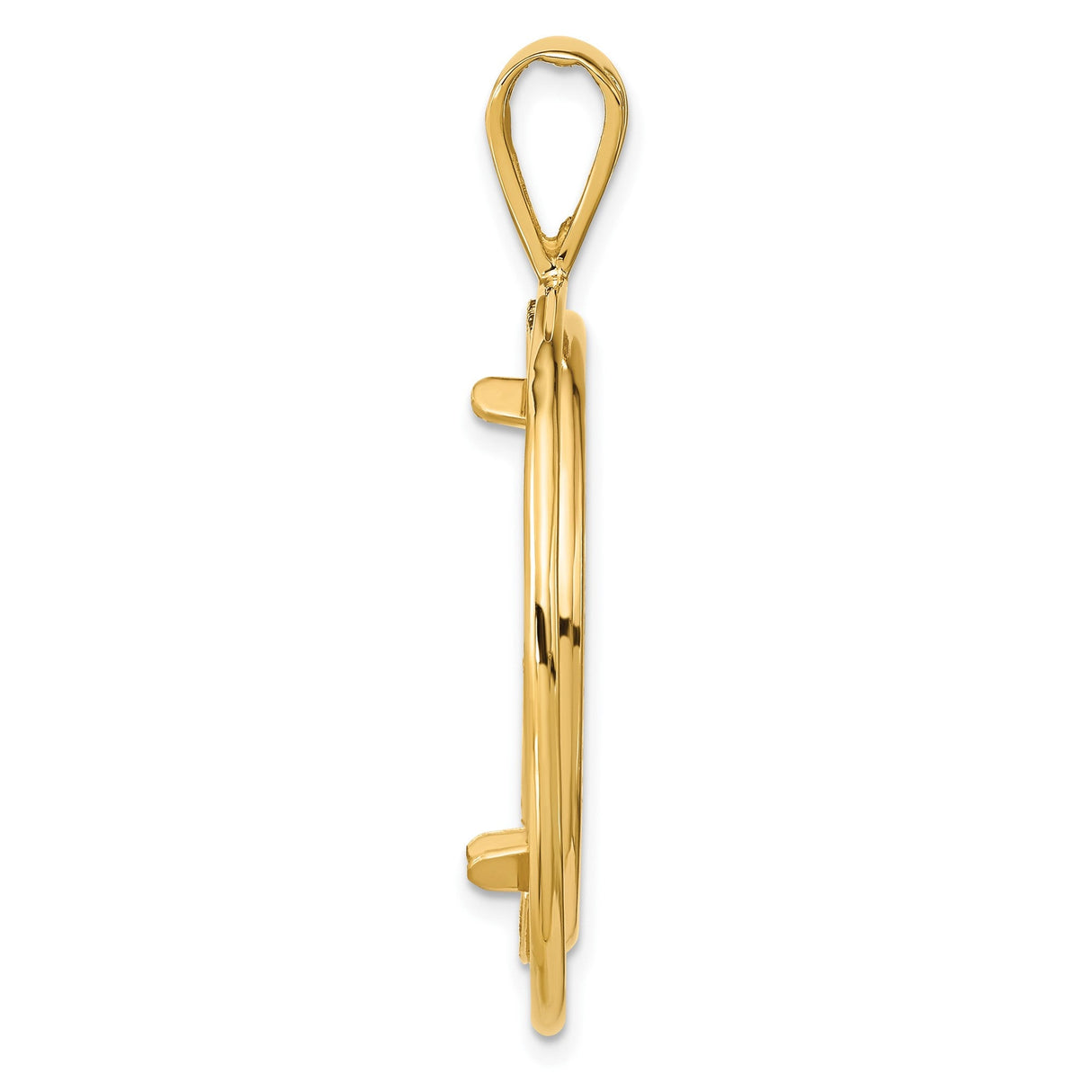 27 mm 14k Yellow Gold coin bezel for 27 mm Coin — alternate view