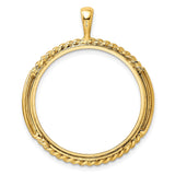 27 mm 14k Yellow Gold coin bezel for 27 mm Coin — additional image