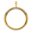 27 mm 14k Yellow Gold coin bezel for 27 mm Coin