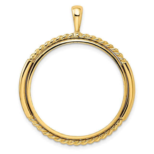 27 mm 14k Yellow Gold coin bezel for 27 mm Coin
