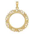 27 mm 14k Yellow Gold coin bezel for 27 mm Coin