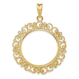 27 mm 14k Yellow Gold coin bezel for 27 mm Coin