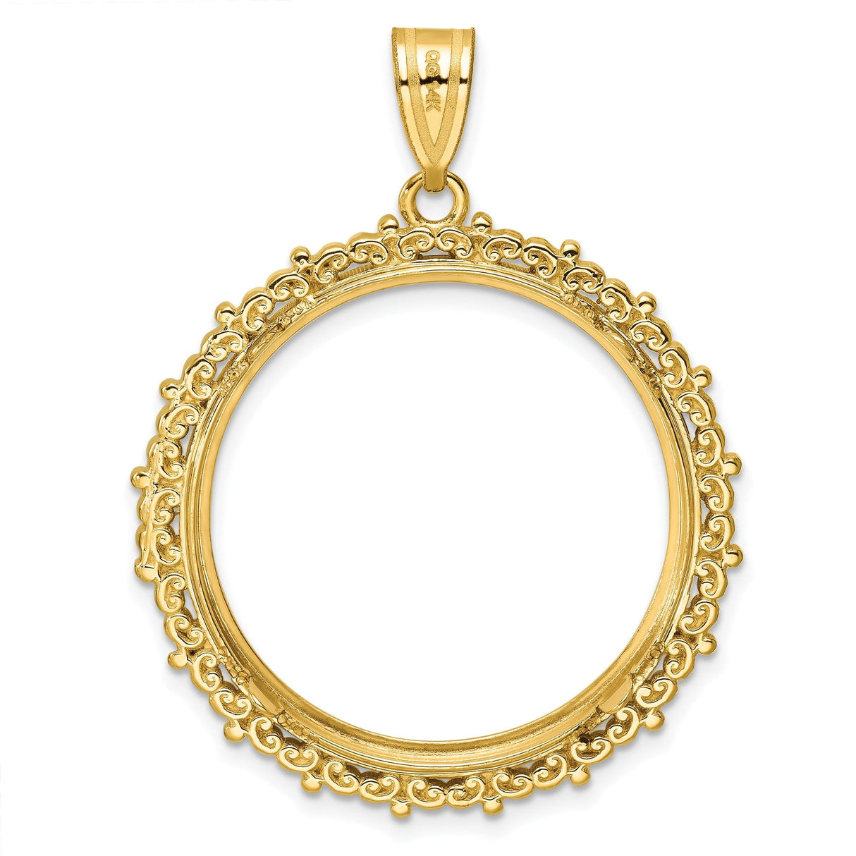 27 mm 14k Yellow Gold coin bezel for 27 mm Coin — additional image