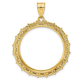 27 mm 14k Yellow Gold coin bezel for 27 mm Coin — additional image