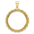 27 mm 14k Yellow Gold coin bezel for 27 mm Coin