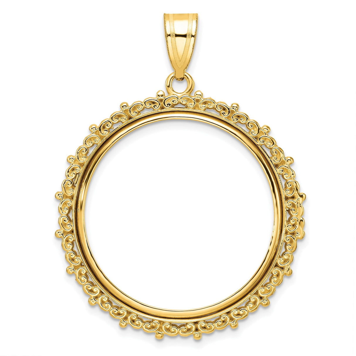 27 mm 14k Yellow Gold coin bezel for 27 mm Coin