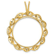 27 mm 14k Yellow Gold coin bezel for 27 mm Coin