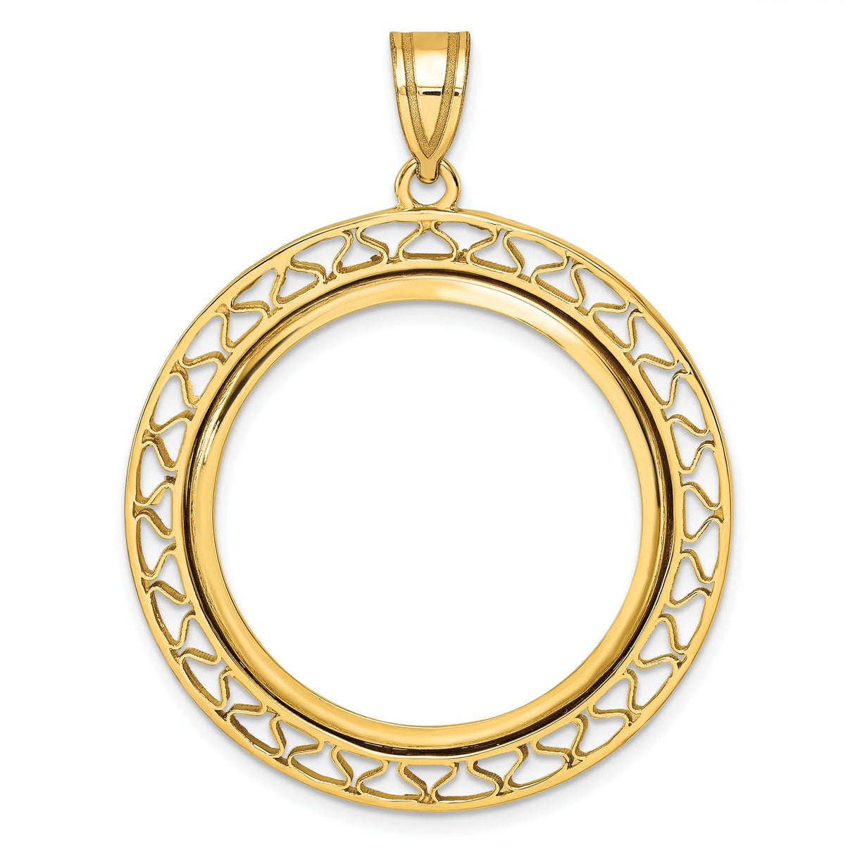 27 mm 14k Yellow Gold coin bezel for 27 mm Coin