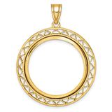 27 mm 14k Yellow Gold coin bezel for 27 mm Coin