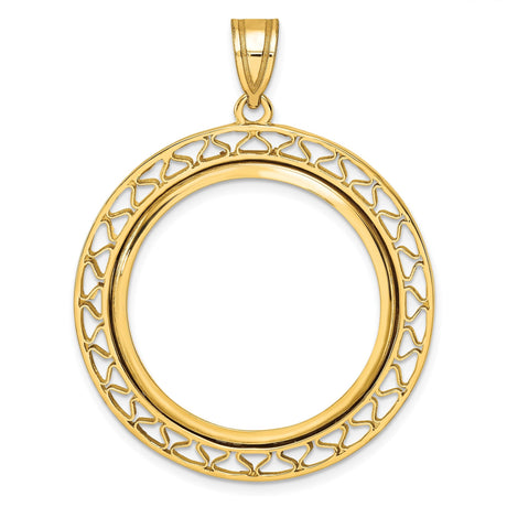 27 mm 14k Yellow Gold coin bezel for 27 mm Coin