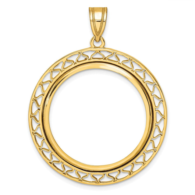 27 mm 14k Yellow Gold coin bezel for 27 mm Coin