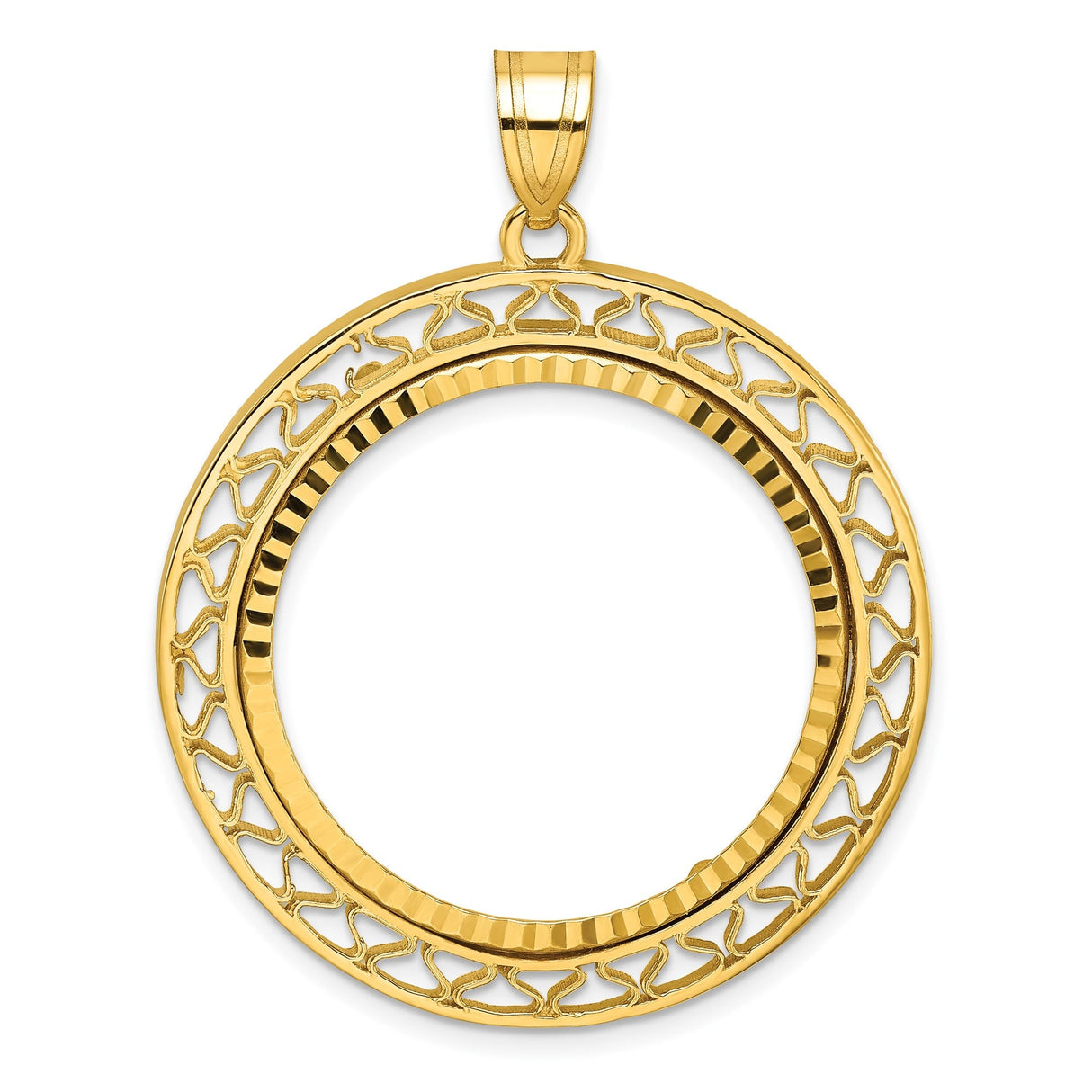27 mm 14k Yellow Gold coin bezel for 27 mm Coin
