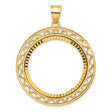 27 mm 14k Yellow Gold coin bezel for 27 mm Coin