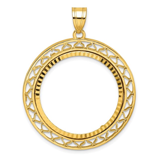 27 mm 14k Yellow Gold coin bezel for 27 mm Coin