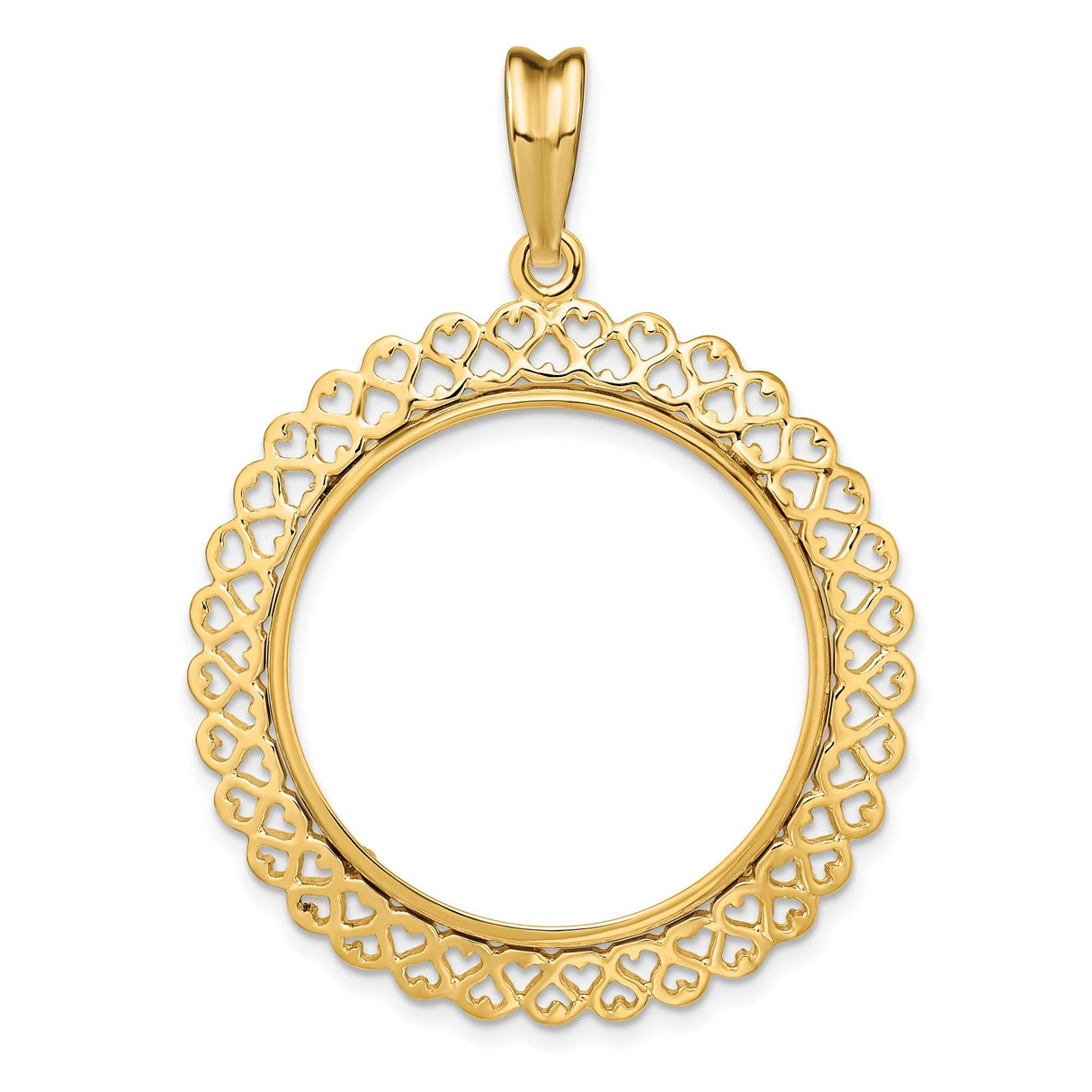 27 mm 14k Yellow Gold coin bezel for 27 mm Coin