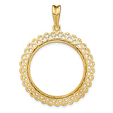 27 mm 14k Yellow Gold coin bezel for 27 mm Coin