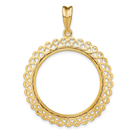 27 mm 14k Yellow Gold coin bezel for 27 mm Coin