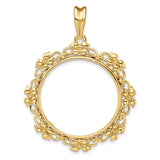 27 mm 14k Yellow Gold coin bezel for 27 mm Coin