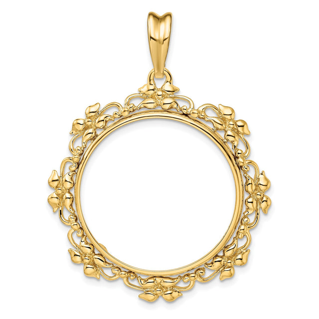 27 mm 14k Yellow Gold coin bezel for 27 mm Coin