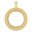 27 mm 14k Yellow Gold coin bezel for 27 mm Coin