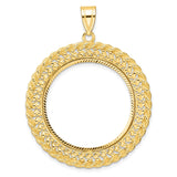 27 mm 14k Yellow Gold coin bezel for 27 mm Coin