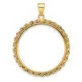 27 mm 14k Yellow Gold coin bezel for 27 mm Coin
