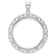 27 mm 14k White Gold coin bezel for 27 mm Coin