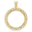 27 mm 14k Yellow Gold coin bezel for 27 mm Coin