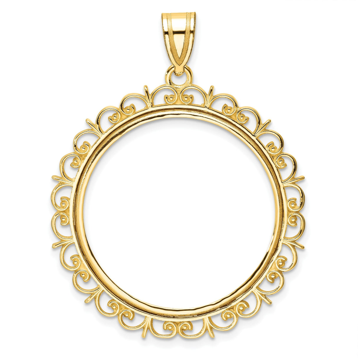 27 mm 14k Yellow Gold coin bezel for 27 mm Coin