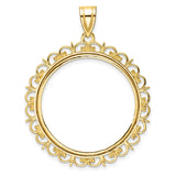 27 mm 14k Yellow Gold coin bezel for 27 mm Coin