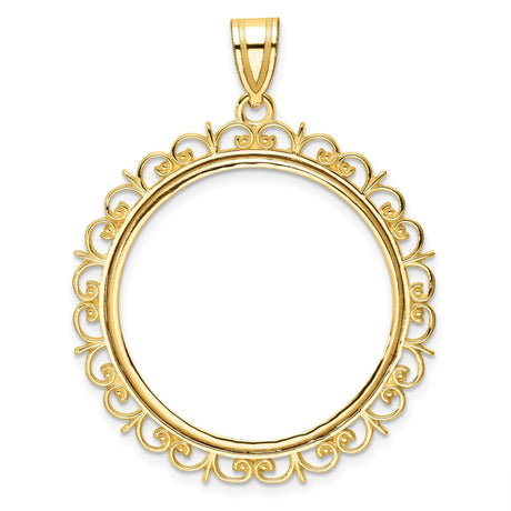 27 mm 14k Yellow Gold coin bezel for 27 mm Coin