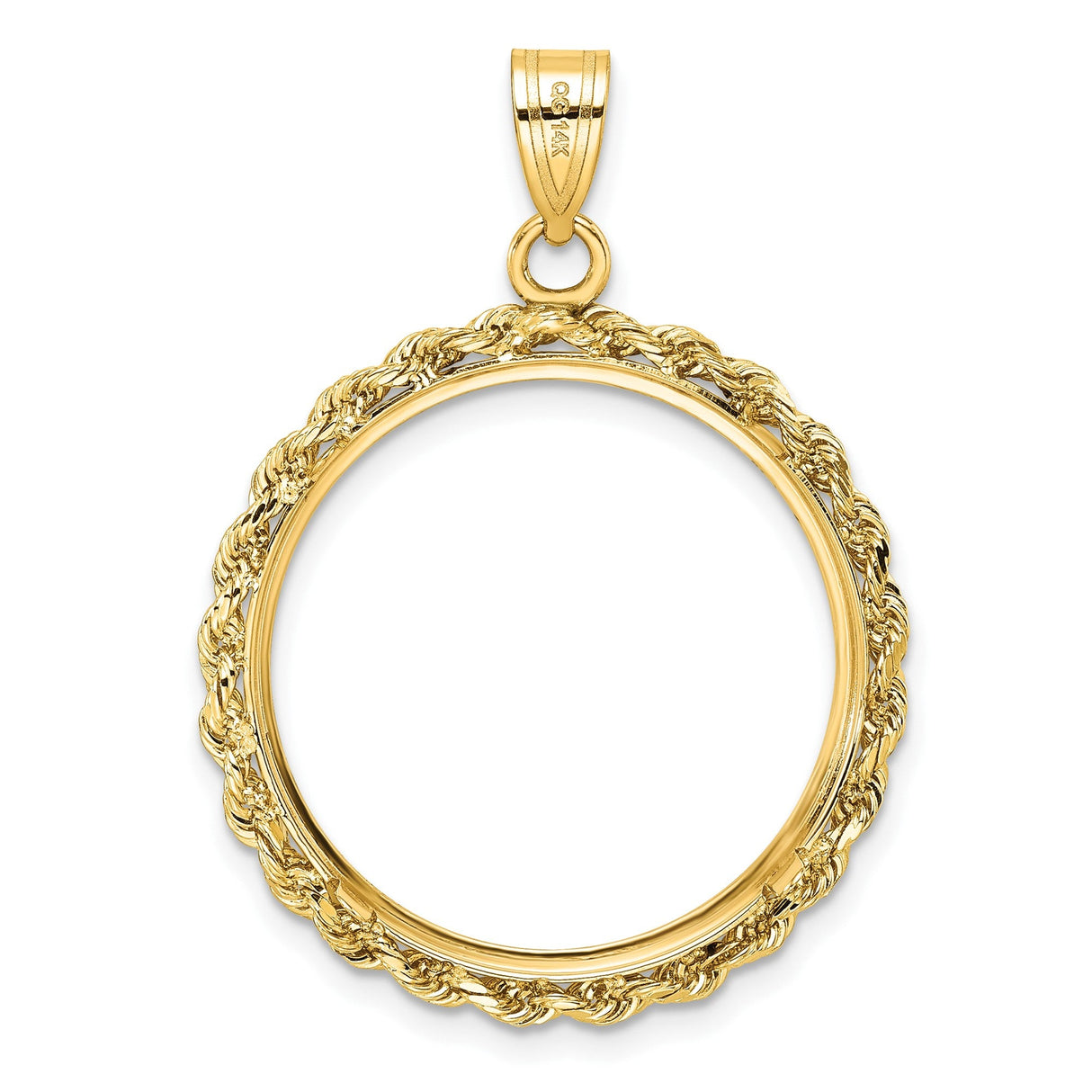 27 mm 14k Yellow Gold coin bezel for 27 mm Coin — additional image