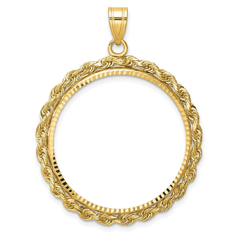 27 mm 14k Yellow Gold coin bezel for 27 mm Coin