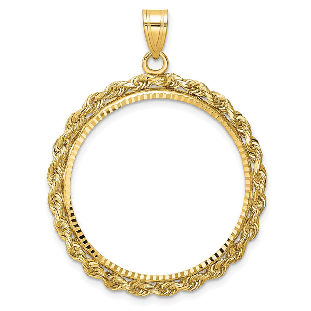 27 mm 14k Yellow Gold coin bezel for 27 mm Coin